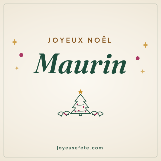 Image carrée « Joyeux Noël Maurin » pour WhatsApp