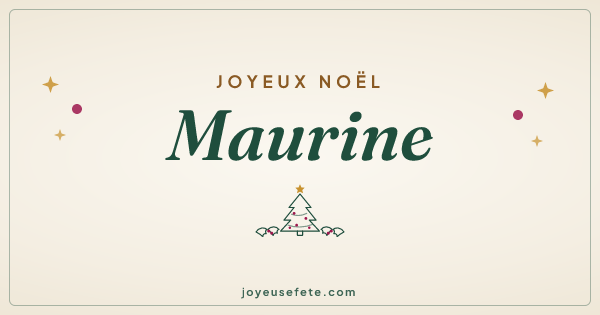 Image « Joyeux Noël Maurine » au format large