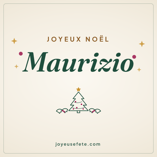 Image carrée « Joyeux Noël Maurizio » pour WhatsApp