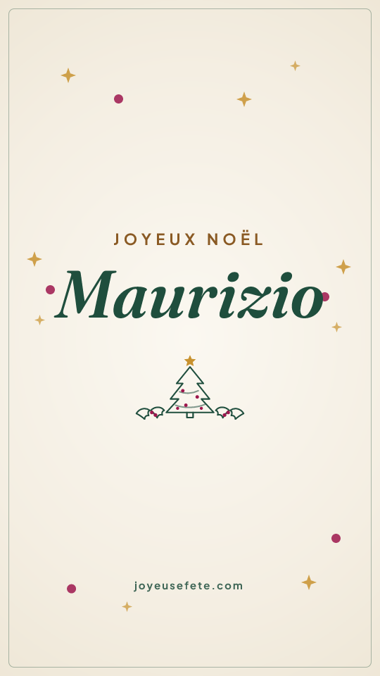 Image « Joyeux Noël Maurizio » au format story