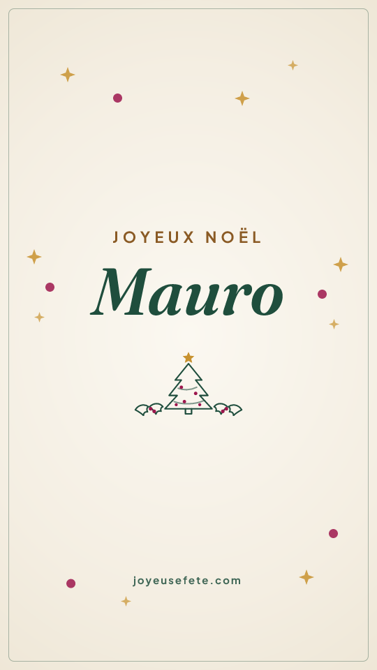 Image « Joyeux Noël Mauro » au format story