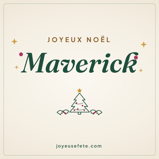 Image carrée « Joyeux Noël Maverick » pour WhatsApp