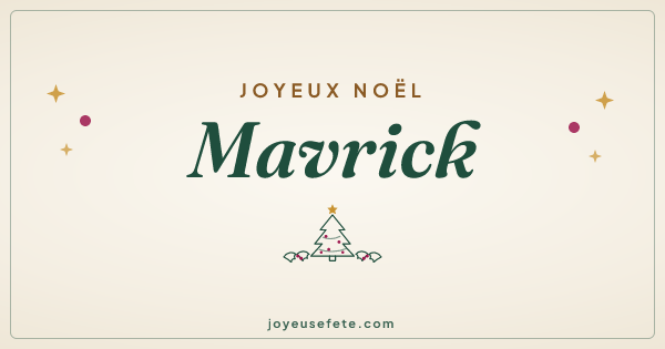 Image « Joyeux Noël Mavrick » au format large