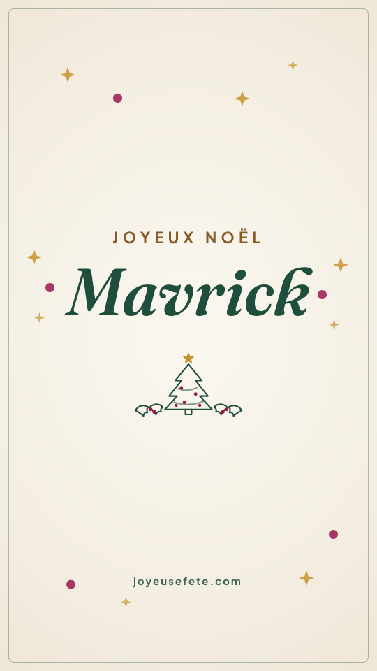 Image « Joyeux Noël Mavrick » au format story