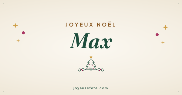 Image « Joyeux Noël Max » au format large