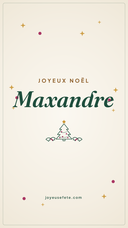 Image « Joyeux Noël Maxandre » au format story