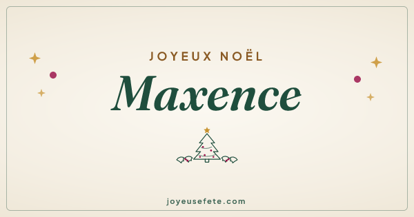 Image « Joyeux Noël Maxence » au format large