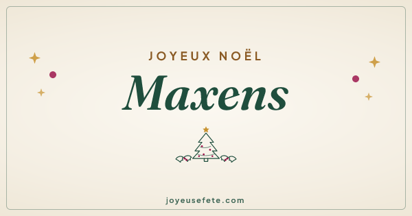 Image « Joyeux Noël Maxens » au format large