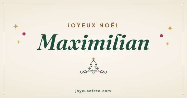 Image « Joyeux Noël Maximilian » au format large