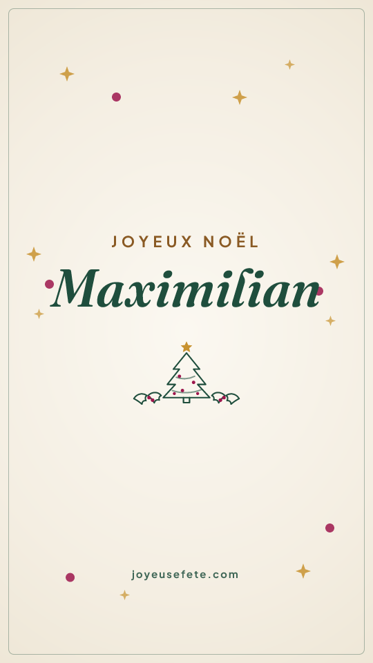 Image « Joyeux Noël Maximilian » au format story