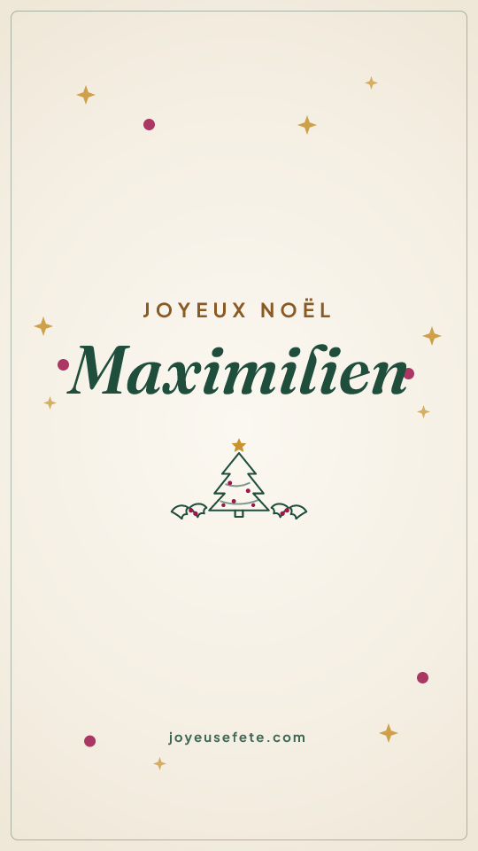 Image « Joyeux Noël Maximilien » au format story