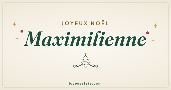 Image « Joyeux Noël Maximilienne » au format large