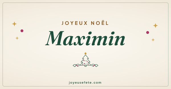 Image « Joyeux Noël Maximin » au format large