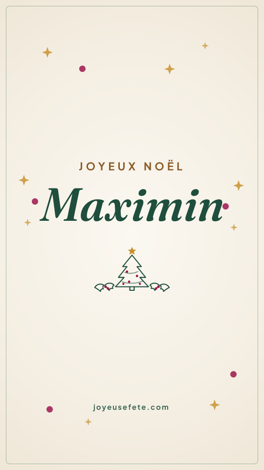 Image « Joyeux Noël Maximin » au format story