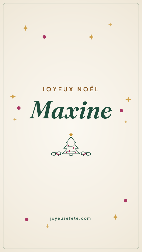 Image « Joyeux Noël Maxine » au format story