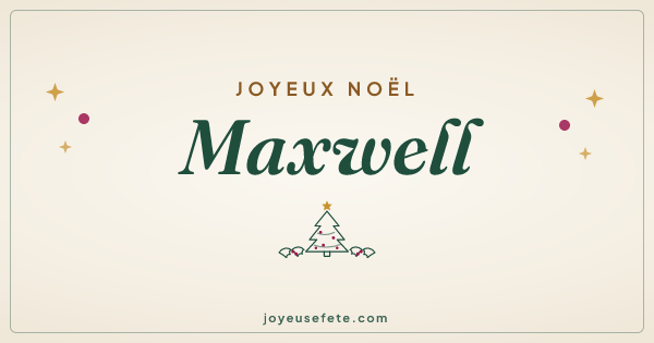 Image « Joyeux Noël Maxwell » au format large