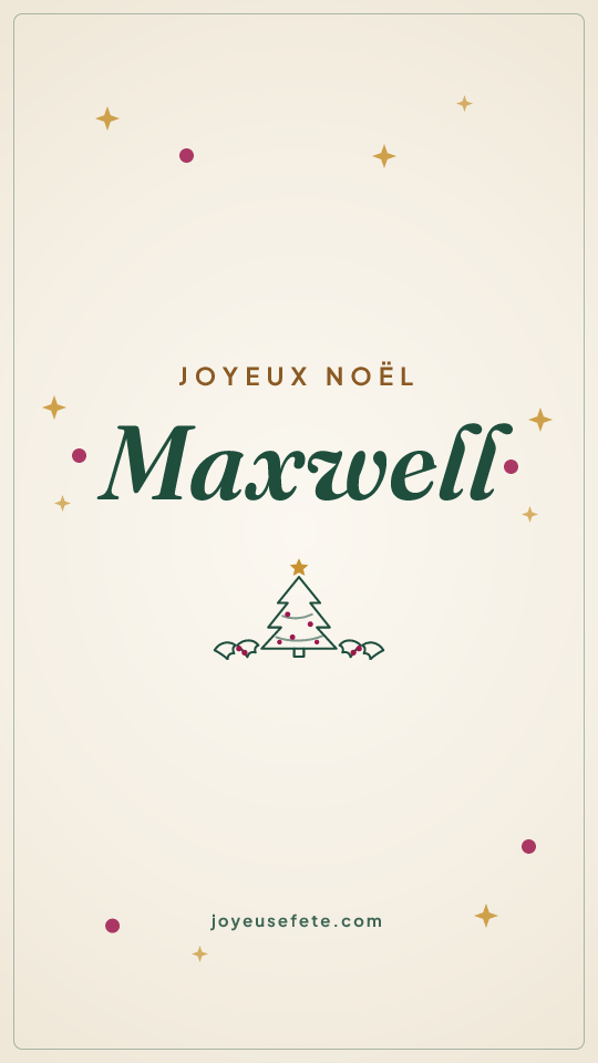 Image « Joyeux Noël Maxwell » au format story