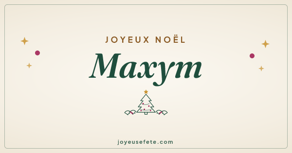 Image « Joyeux Noël Maxym » au format large