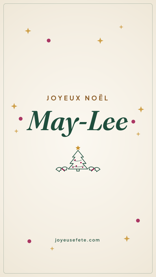 Image « Joyeux Noël May-Lee » au format story
