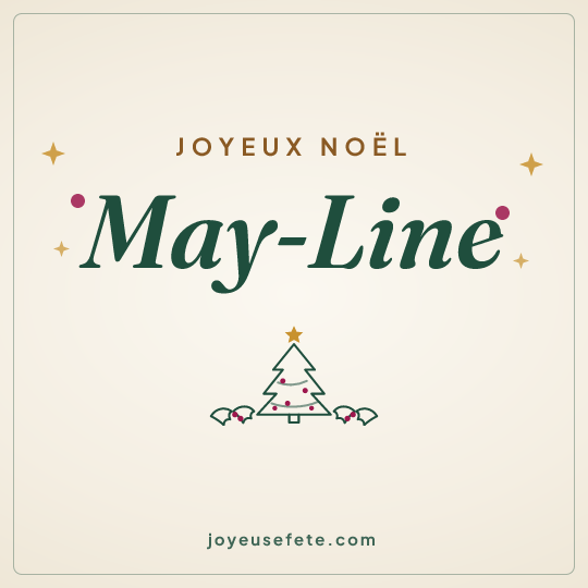 Image carrée « Joyeux Noël May-Line » pour WhatsApp