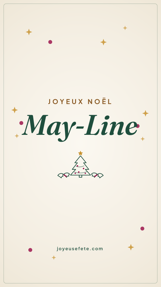 Image « Joyeux Noël May-Line » au format story
