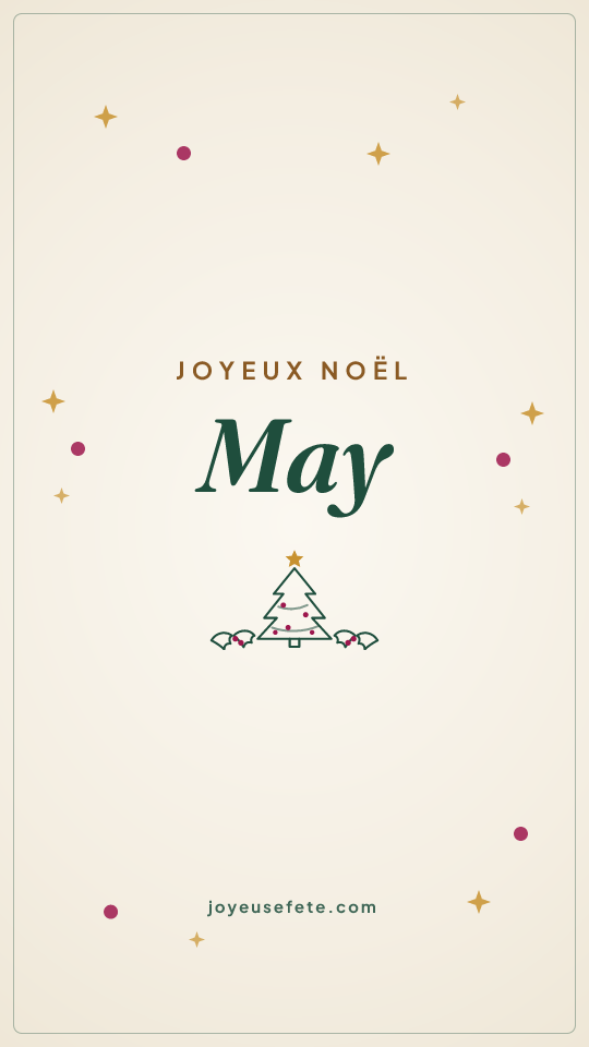 Image « Joyeux Noël May » au format story