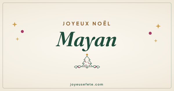 Image « Joyeux Noël Mayan » au format large