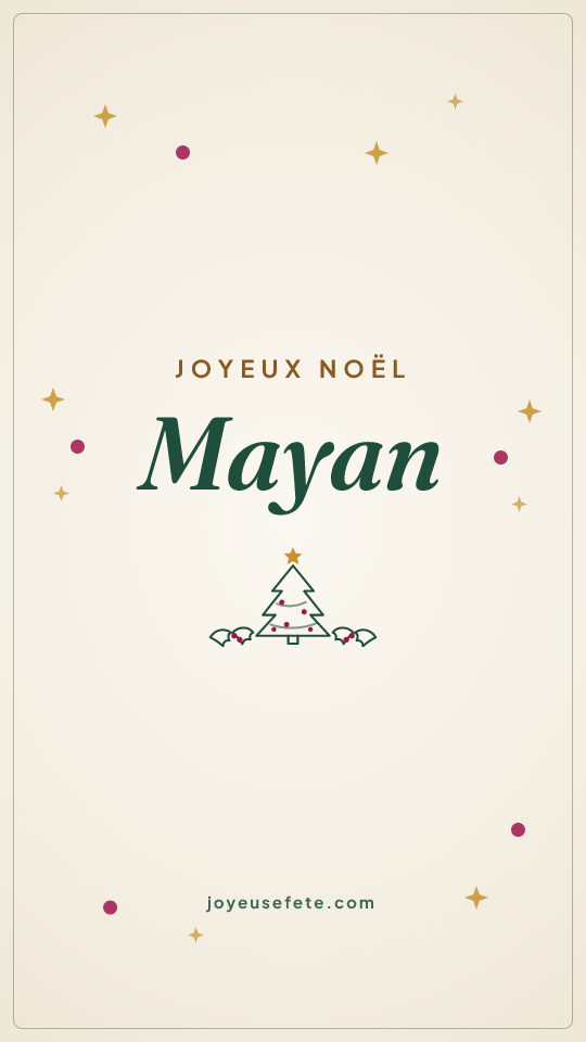 Image « Joyeux Noël Mayan » au format story
