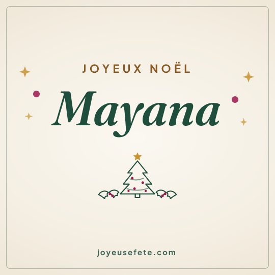 Image carrée « Joyeux Noël Mayana » pour WhatsApp