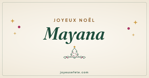 Image « Joyeux Noël Mayana » au format large