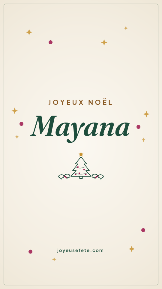 Image « Joyeux Noël Mayana » au format story