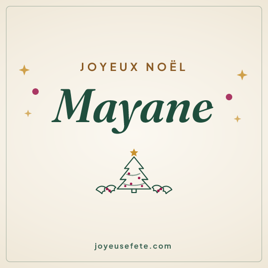 Image carrée « Joyeux Noël Mayane » pour WhatsApp
