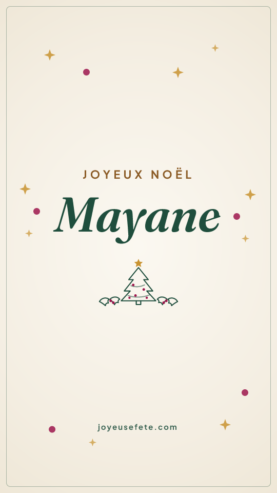 Image « Joyeux Noël Mayane » au format story
