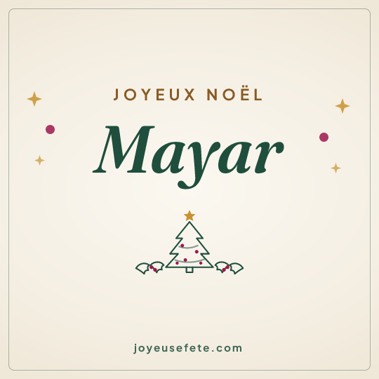 Image carrée « Joyeux Noël Mayar » pour WhatsApp