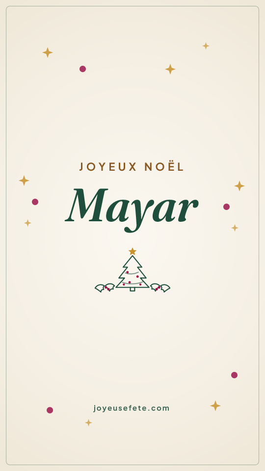Image « Joyeux Noël Mayar » au format story