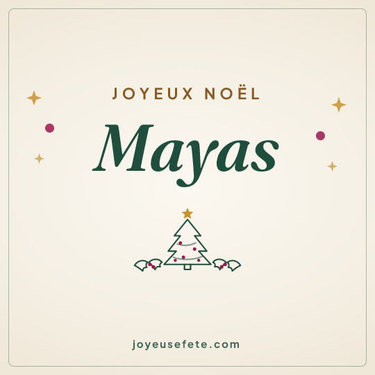 Image carrée « Joyeux Noël Mayas » pour WhatsApp