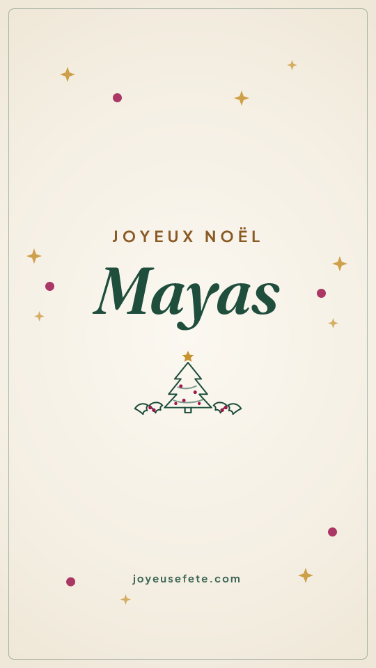 Image « Joyeux Noël Mayas » au format story