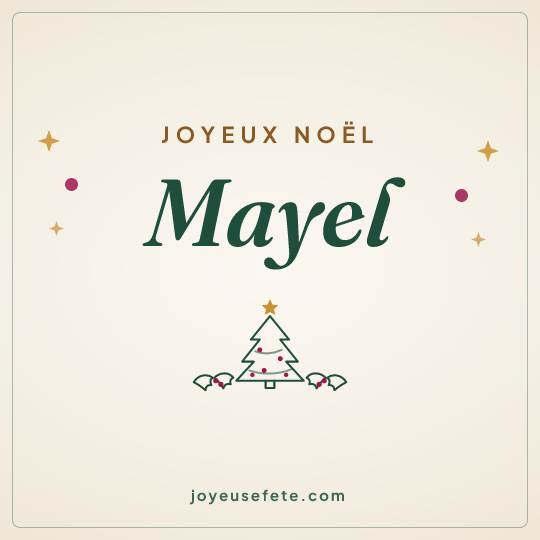 Image carrée « Joyeux Noël Mayel » pour WhatsApp