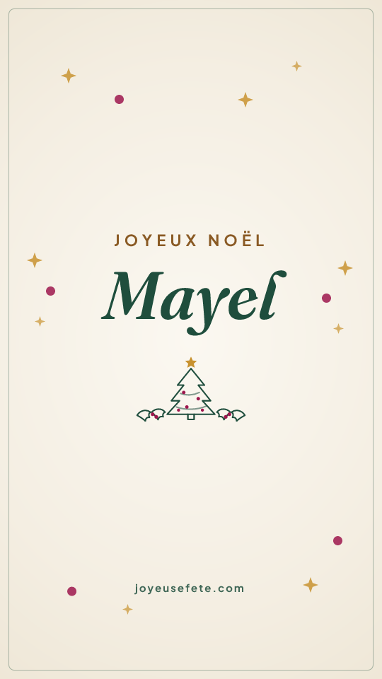 Image « Joyeux Noël Mayel » au format story