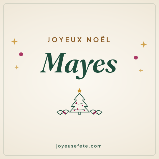 Image carrée « Joyeux Noël Mayes » pour WhatsApp