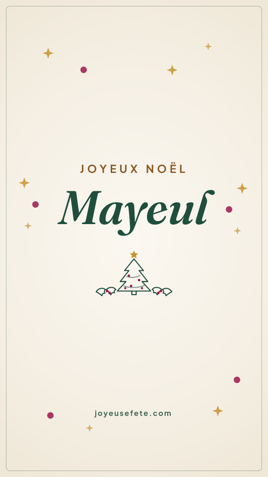 Image « Joyeux Noël Mayeul » au format story