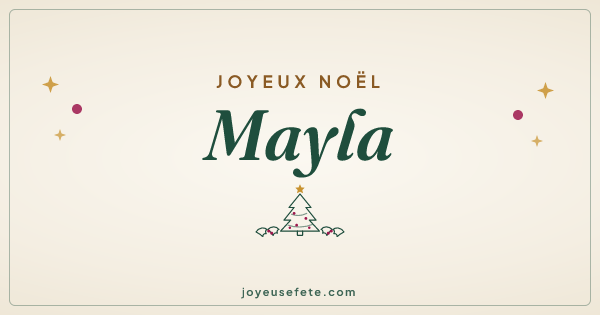 Image « Joyeux Noël Mayla » au format large