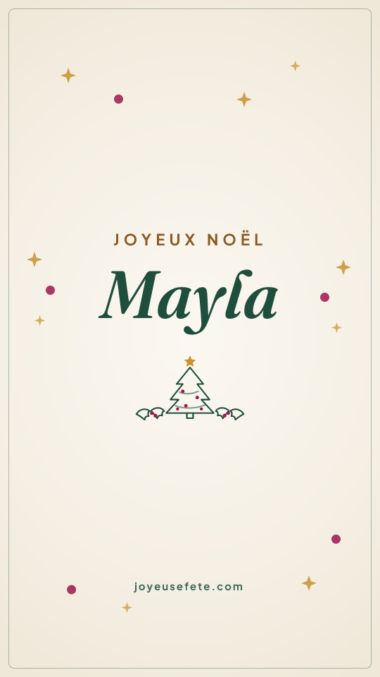 Image « Joyeux Noël Mayla » au format story