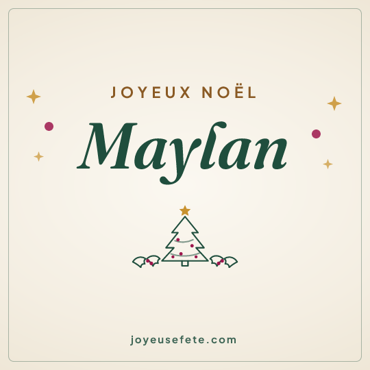 Image carrée « Joyeux Noël Maylan » pour WhatsApp