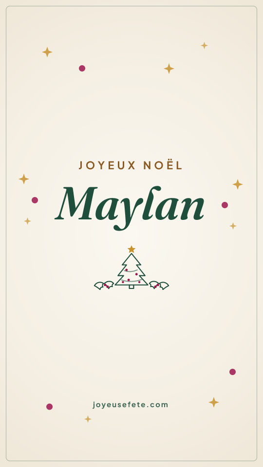 Image « Joyeux Noël Maylan » au format story