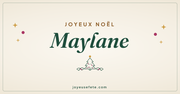 Image « Joyeux Noël Maylane » au format large