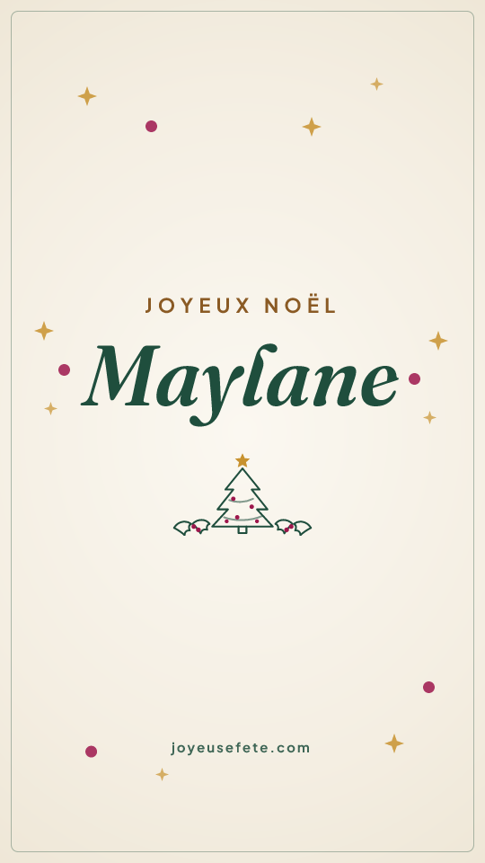 Image « Joyeux Noël Maylane » au format story