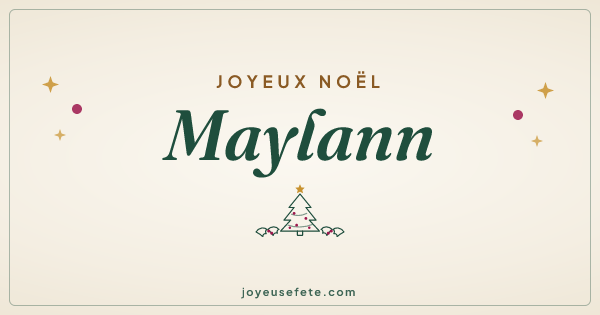 Image « Joyeux Noël Maylann » au format large