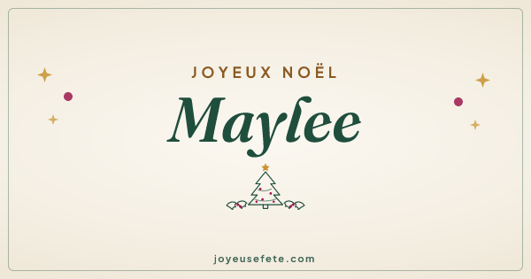 Image « Joyeux Noël Maylee » au format large