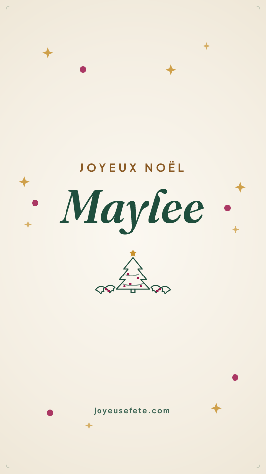 Image « Joyeux Noël Maylee » au format story